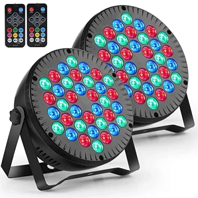 Imagen de Focos LED 36W Foco RGB Luz Colorida con Control DMX y Mando, Luces de Fiesta, Discoteca, Conciertos Celebraciones 2 Piezas