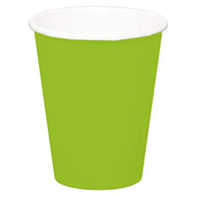 Imagen de Folat B.V Tazas Desechables De Color Verde Lima, (50625)