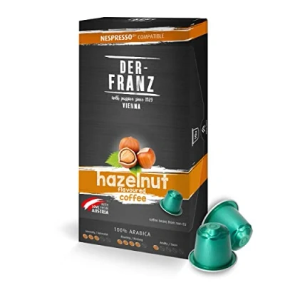 Imagen de Cápsulas de café compatibles con Nespresso, 1 x 10 Cápsulas, aromatizado aroma a Avellana