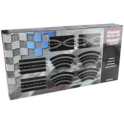 Imagen de Carrera 20026953 Evolution Racing Track Extension Set (2 straights, 2 Lane Change Sections, 4 Curves 1/60 Conjunto de expansión 1, Multicolor