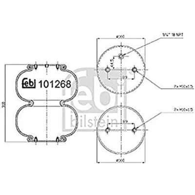 Imagen de FEBI BILSTEIN 101268 Fuelle, suspensión neumática