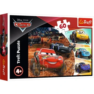 Imagen de Trefl de 60 Piezas, para niños a Partir 4 años Puzzle, Color Rayo Mcqueen con Sus Amigos, Disney Cars