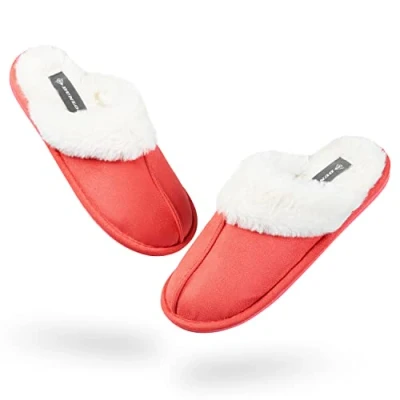 Imagen de DUNLOP Zapatillas Mujer Casa Antideslizantes con Memory Foam (39 EU, Rojo Llama, numeric_39)