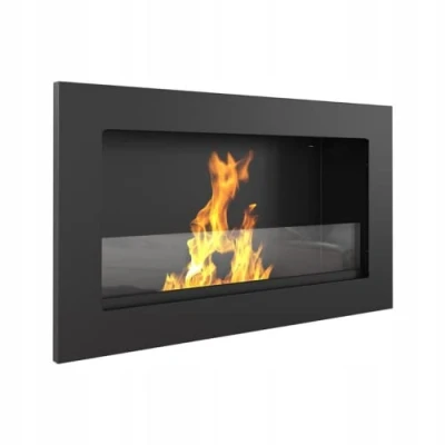 Imagen de KRATKI Golf 2 Chimenea Interior de bioetanol Pared Biocontenedor 0,2 l Acero Pintado en Polvo Certificado TÜV con acristalamiento 36 x 62 cm