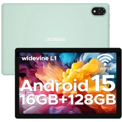 Imagen de DOOGEE U10 Andriod 15 Tablet, Tablet 10 Pulgadas, WiFi 6 para niños, 9GB RAM+128GB ROM pc, 1280 * 800 IPS, TÜV, 5060mAh, Face ID, OTG, Bluetooth 5.0, 8MP+5MP, Verde