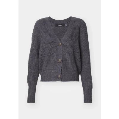 Imagen de Vero Moda Vmlea Vneck CUFF Cardigan Chaqueta de punto, Mujer, Talla: XS, Asphalt/phantom tornado
