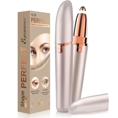 Imagen de Depilador cejas de Mujer Depiladora Facial Electrico y Bigote in Dolor para Cara Nariz Labio USB Recargable con Luz LED