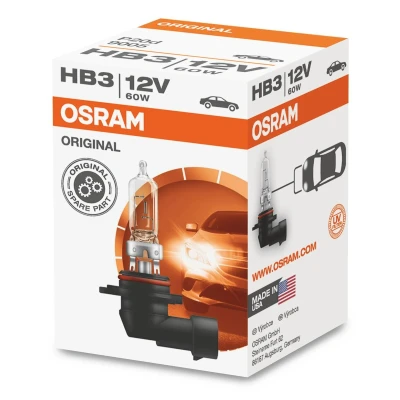 Imagen de OSRAM 9005 Lámpara, faro de carretera HB3 12V 60W 3200K Halógena TOYOTA: Auris Hatchback, RAV4 III SUV, Corolla Verso, BMW: 5 Berlina, X5, 3 Compact