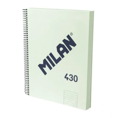 Imagen de MILAN® Cuaderno A4 con tapa dura, papel a líneas (7 mm), 120 hojas de 95 gr/m², colección goma 430, verde