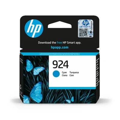 Imagen de HP 924 4K0U3NE, Cian, Cartucho de Tinta Original, Compatible con impresoras OfficeJet Pro la serie 8120 e impresora 8130