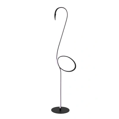 Imagen de Lucide Lámpara de pie LED Flamingo, negra, RGB, acero, altura 127 cm