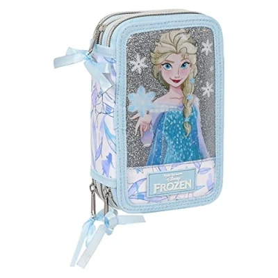 Imagen de Safta Plumier Triple 36 Pcs Frozen II Memories 12,5X19,5X5,5Cm, Multicolor (412273857)