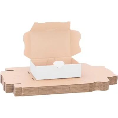 Imagen de verpacking caja para maxi cartas 16 x 11 5 cm embalaje de cartón blanco MB 1 Dimensiones interiores 15 10,5 4,6 envío por correo paquete libros 50 unidades