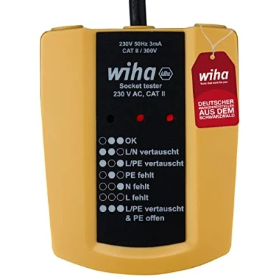Imagen de Wiha Socket tester 230 V AC, CAT II incl. 2x AAA batteries (45220)