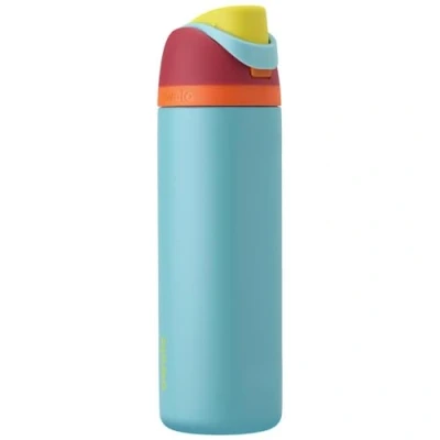 Imagen de Owala FreeSip Botella de agua acero inoxidable aislada con popote para deportes y viajes, a prueba fugas, sin BPA, 700 ml, Summer Sweetness