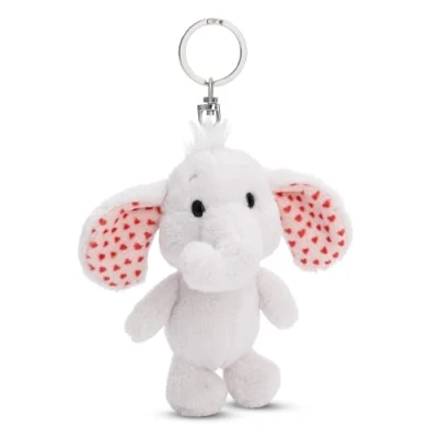 Imagen de NICI Llavero Love Elephant Gris Claro 10cm Colgante Animal de Peluche para Colgar en la Llave, Bolso, Mochila, y Mucho más, niños Adultos, una excelente Idea Regalo, Color (61481)
