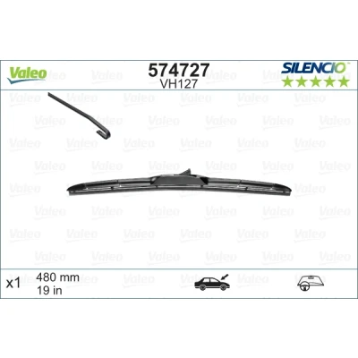 Imagen de Limpiaparabrisas Valeo Silencio Hblade 574727 480mm delante híbrido MINI: Hatchback, Clubman, Cabrio, RENAULT: Kadjar