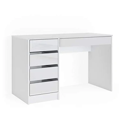 Imagen de Vicco Mesa de Maquillaje Sherry, Blanco Alto Brillo, 120 cm sin Espejo