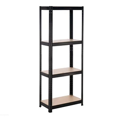 Imagen de CATTERHOUSE Estantería Metálica en Kit Hans Plus 60x30x148 cm de Almacenaje Color Negro con 4 Baldas Ajustables Soporta hasta 240 kg
