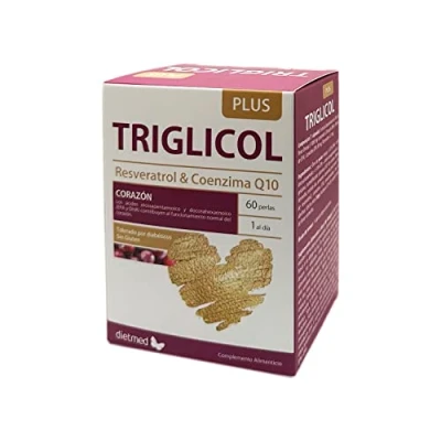 Imagen de Triglicol Plus 60 caps Omega 3, Coenzima Q10 y Resveratrol DietMed
