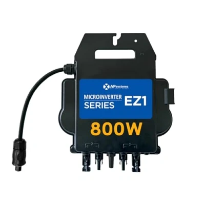 Imagen de APsystems EZ1 M Microinversor (800 W, con WiFi y Bluetooth, 600 Certificado PV VDE, Plug &amp; Play, Ideal para Plantas de Balcones