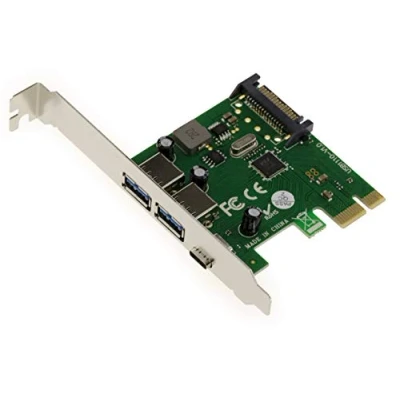 Imagen de Kalea INFORMATIQUE Tarjeta controladora PCI Express PCIe A USB 3.0 con 2 Puertos USB3 Tipo + 1 Puerto C, chipset Via VLI VL805. Soportes de Perfil bajo y Alto.