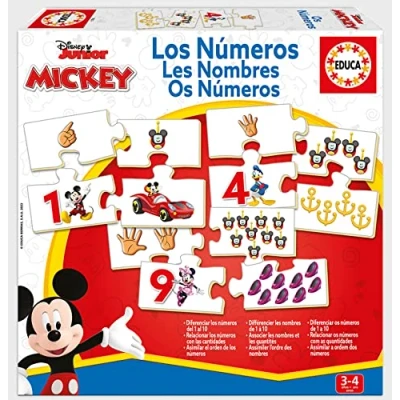 Imagen de Educa los números con Mickey, Este Juego de Encajes, más pequeños se familiarizarán del 1 al 10 y A relacionar cantidades, Partir 3 años (19327)