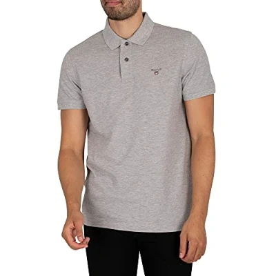 Imagen de GANT Original Pique Ss Rugger, Camisa de Polo Hombre, Grey Melange, S