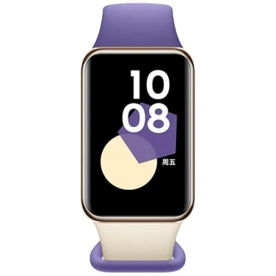 Imagen de HONOR Band 9 Pantalla amoled de 1,57 Pulgadas 96 Modos Movimiento actualización Software OTA Compatible Soporte táctil Correa TPU Sensor inercial de(Morado)