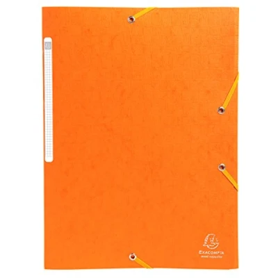 Imagen de Exacompta 55758E Pack de 10 carpetas con goma, A4, color naranja