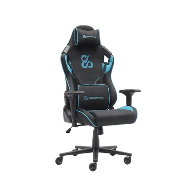 Imagen de Silla gaming Newskill Takamikura V2, 4D, Hasta 136 kg, Cojín cervical y lumbar, Reposabrazos Azul