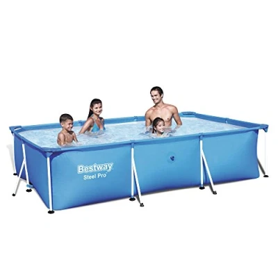 Imagen de Bestway 56404 Piscina Desmontable Tubular Infantil Deluxe Splash Frame Pool, 300x201x66 cm, azul
