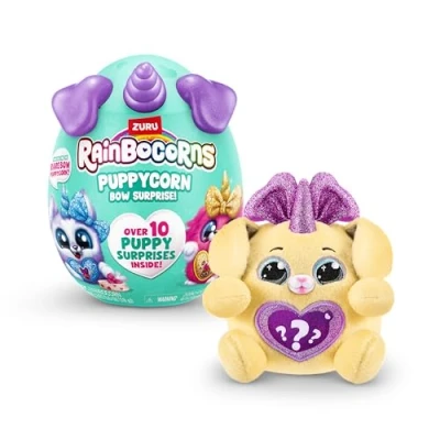 Imagen de Rainbocorns Puppycorn Bow Surprise, Series 3, Sandy The Labrador Peluche Coleccionable 5 Capas de sorpresas, despegar y revelar corazón, calcomanías, Limo, a Partir 3 años (Labrador)
