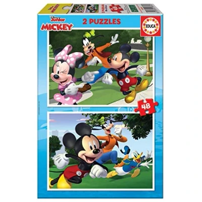 Imagen de Educa Set de 2 Puzzles Infantiles con 48 Piezas cartón Disney Mickey and Friends. A Partir 4 5 6 años (18885)
