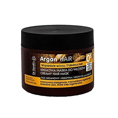 Imagen de Dr. Sante Mascarilla Capilar Profesional Hidratante de Aceite Argán y Queratina (Keratina) Pelo Cabello Dañado Natural Sin Parabenos 300 ml