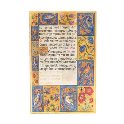 Imagen de Spinola Hours (Ancient Illumination) Maxi 12 month Horizontal Hardback Dayplanner 2025 (Elastic Band Closure): tydzień na dwóch stronach, zamykany gumkę, papier 100 gsm