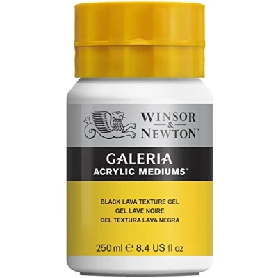 Imagen de Winsor &amp; Newton Galeria Aditivo para pintura acrílica Gel de textura lava negra frasco 250ml