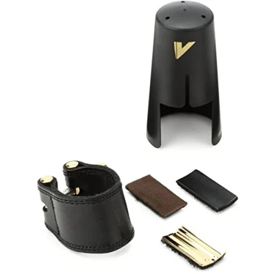 Imagen de Vandoren LC27P Abrazadera de cuero con boquillero plástico para saxofón alto