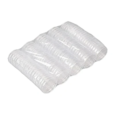 Imagen de BYCUFF Cajas de Monedas Transparentes 100Pcs 1Oz 40Mm C¨¢Psulas Estuches Conmemorativas