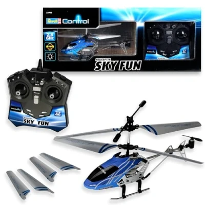 Imagen de Revell Helicóptero Sky Fun RTF/3CH con radiocontrol, 2.4 GHz (23982), para niños