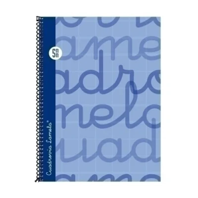 Imagen de Cuaderno Espiral LAMELA 4º 80H Cuadro 5 mm. Tapa Extradura (Azul)