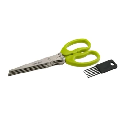 Imagen de Fackelmann Tijeras para hierbas con cepillo 19x7,3cm. 1 ud.