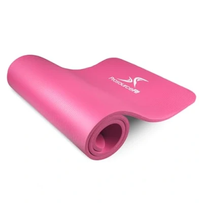 Imagen de ProsourceFit Extra Thick Yoga and Pilates Mats 1/2 &amp; 1 in Tapete Grueso, Unisex Adult, Pink
