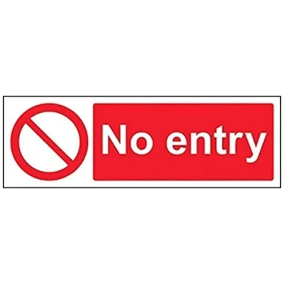Imagen de vsafety 52001 ax s prohibición acceso señal, autoadhesivos, &quot;No entry&quot;, paisaje, 300 mm x 100 mm), color rojo