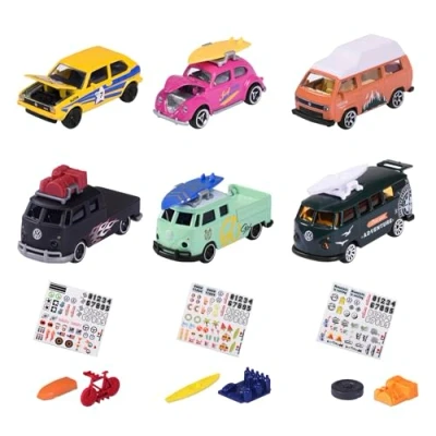 Imagen de Majorette Coches Premium Volkswagen The Originals Con Partes en Metal, Escala 1:64, Licencia Oficial VW, Recibirás 2 de 6 Modelos Vehículos VW (enviado al azar) (212055006)