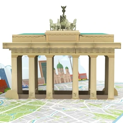 Imagen de MOKIO® tarjeta Pop Up Berlín de cumpleaños 3D para vacaciones en Alemania o como regalo emergente un viaje urbano a Berlin