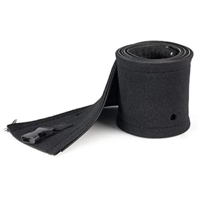 Imagen de StarTech.com Manga de 1m Neopreno con Cremallera para Gestión Cableado 3cm Diámetro Administración Cables Redes o AV Envoltura Flexible Organizar Negro(WKSTNCMZP)