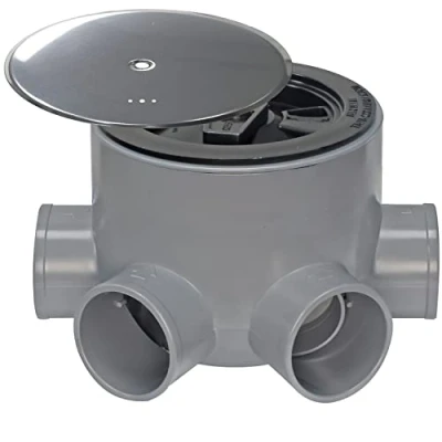 Imagen de WOLFPACK LINEA PROFESIONAL 4110202 Bote Sifonico PVC T 89 A 110 50 40 Altura 85 mm. con Tapa Aireación, Policloruro de Vinilo, Color, único, 476