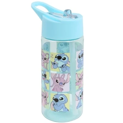 Imagen de sarcia.eu Disney Lilo y Stitch botella de plástico con pajita, agua, transparente 420ml