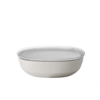 Imagen de Mepal Cuenco para servir con tapa Silueta Apto lavavajillas y microondas Plato ensaladas Platos tapas Vajilla 4000 ml Nordic white